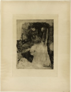 Woman with a Carcel Lamp, 1876, Félicien Rops, Belgian, 1833-1898, Belgium, Reproduction of a soft