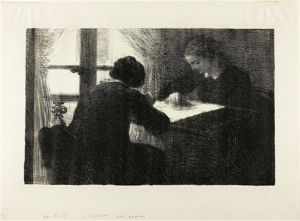 The Embroiderers, second plate, 1895, Henri Fantin-Latour, French, 1836-1904, France, Lithograph in