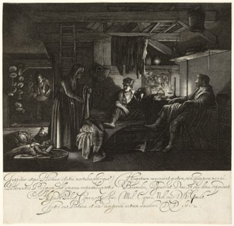 Jupiter and Mercury in the House of Philemon and Baucis, 1612, Hendrik Goudt (Dutch, 1583-1648),