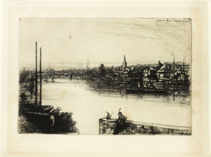 Battersea Reach, 1863, Francis Seymour Haden, English, 1818-1910, England, Etching with drypoint on
