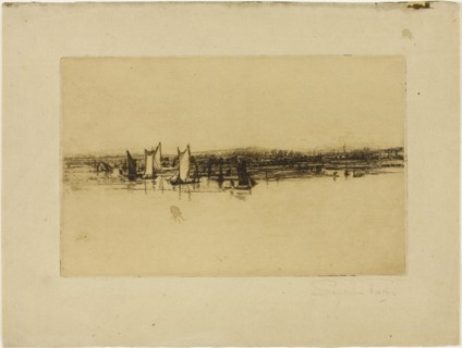 Opposite The Inn, Purfleet, c. 1869, Francis Seymour Haden, English, 1818-1910, England, Etching