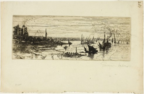 The Inn, Purfleet, c. 1869, Francis Seymour Haden, English, 1818-1910, England, Etching and