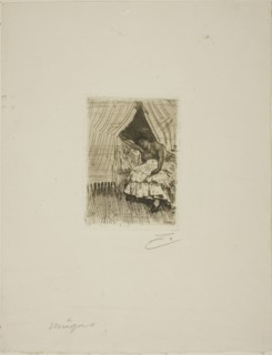La Feria, 1889, Anders Zorn, Swedish, 1860-1920, Sweden, Etching on ivory laid paper, 130 x 92 mm