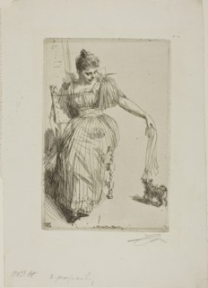 Gerda Hagborg II, 1893, Anders Zorn, Swedish, 1860-1920, Sweden, Etching on ivory laid paper, 237 x