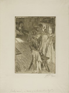 Sunday Morning, 1892/94, Anders Zorn, Swedish, 1860-1920, Sweden, Etching on ivory laid paper, 276