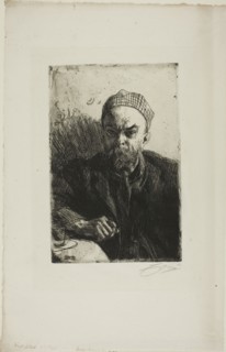 Paul Verlaine I, 1895, Anders Zorn, Swedish, 1860-1920, Sweden, Etching on ivory laid paper, 239 x