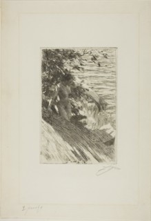 La Grande Baigneuse, The Great Bather, 1895, Anders Zorn, Swedish, 1860-1920, Sweden, Etching on