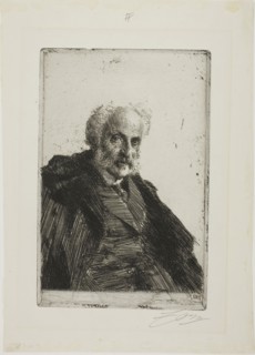 S. Loeb, 1897, Anders Zorn, Swedish, 1860-1920, Sweden, Etching on ivory laid paper, 218 x 148 mm