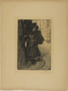 Effet de Nuit II, 1895, Anders Zorn, Swedish, 1860-1920, Sweden, Etching on tan wove paper, 240 x
