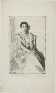 Mrs. Cleveland II, 1899, Anders Zorn, Swedish, 1860-1920, Sweden, Etching on ivory laid paper, 245
