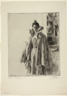 H. R. H. Princess Ingeborg of Sweden I, 1900, Anders Zorn, Swedish, 1860-1920, Sweden, Etching on