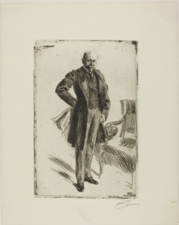 Colonel Lamont I (Whole length), 1900, Anders Zorn, Swedish, 1860-1920, Sweden, Etching on ivory
