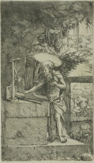 Saint Jerome Reading, 1500/1538, Albrecht Altdorfer, German, c.1480-1538, Germany, Engraving in