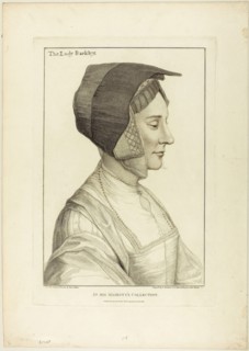 Lady Barkley, September 22, 1795, Francesco Bartolozzi (Italian, 1727-1815), after Hans Holbein the