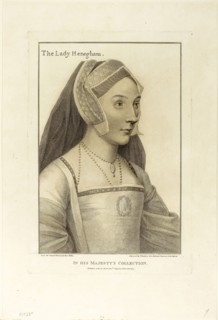 The Lady Henegham, January 1, 1796, Francesco Bartolozzi (Italian, 1727-1815), after Hans Holbein
