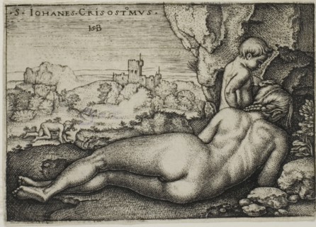 Penance of St. John Chrysostomus, n.d., Sebald Beham (German, 1500-1550), after Barthel Beham