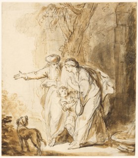 Abraham Sending Away Hagar and Ishmael, n.d., John Hamilton Mortimer (English, 1740-1779), or