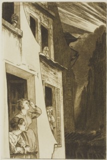 The Eclipse, 1869, Felix Bracquemond, French, 1833–1914, France, Etching in brown on cream wove