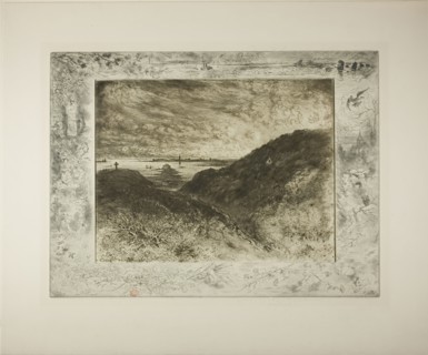 The Cliff, Bay of St. Malo, 1889–90, Félix Hilaire Buhot, French, 1847-1898, France, Etching,