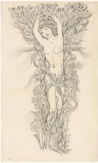 Daphne, n.d., Sir Edward Burne-Jones, style of, English, 1833-1898, England, Graphite on cream laid