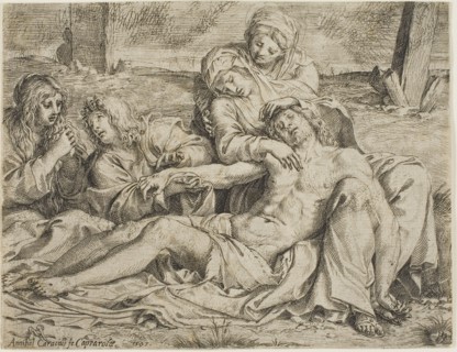 Christ of Caprarola, 1597, Annibale Carracci, Italian, 1560-1609, Italy, Etching, with engraving