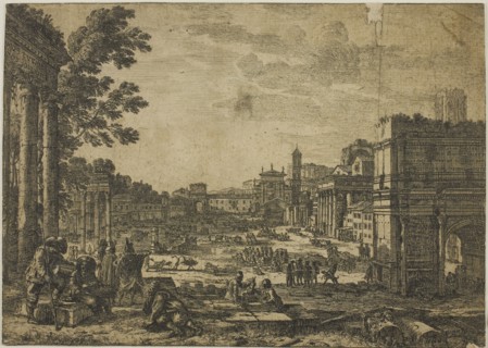 The Roman Forum, 1636, Claude Lorrain, French, 1600-1682, France, Etching on ivory laid paper, 181