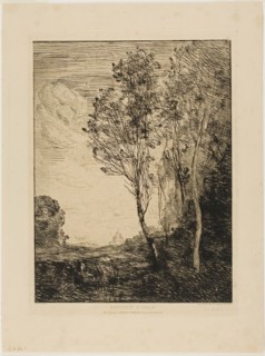 Remembrance of Italy, 1863, Jean-Baptiste-Camille Corot (French, 1796-1875), printed by Auguste