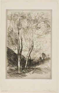 The Florentine Duomo, 1869–70, Jean-Baptiste-Camille Corot, French, 1796-1875, France, Etching on
