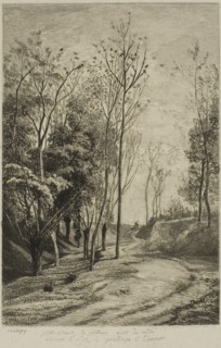 The Small Birds, 1850, Charles François Daubigny, French, 1817-1878, France, Etching on ivory