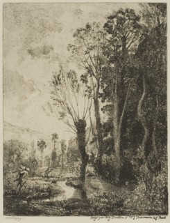 The Satyr, 1850, Charles François Daubigny, French, 1817-1878, France, Etching, roulette and
