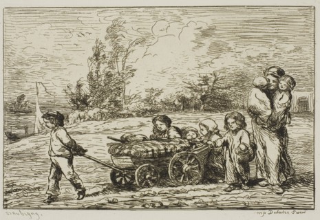 Moving in with the Wagon (The Furnishings of the Boat), 1861, Charles François Daubigny, French,