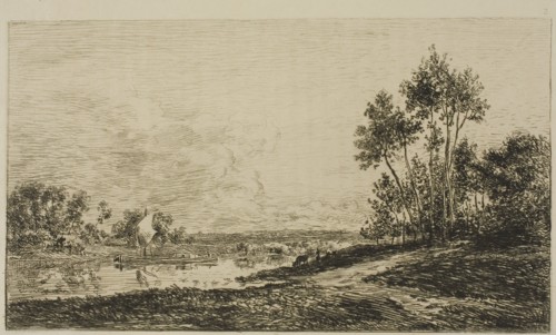 The Seine at Port-Maurin, 1876, Charles François Daubigny, French, 1817-1878, France, Etching and