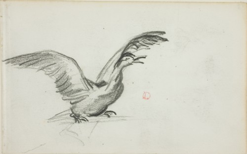 Wild Duet (recto), Two Standing Nude Female Figures in Niches (verso), 1837/78, Charles François
