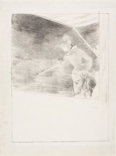 Singer at a Café-Concert, 1876–77, Edgar Degas, French, 1834-1917, France, Lithograph in black on