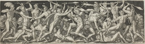 Combats and Triumphs: Battle of the Naked Men, 1550/1572, Etienne Delaune, French, 1518/19-c.1583,