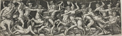Combat of Centaurs and Lapiths, 1550/1572, Etienne Delaune, French, 1518/19-c.1583, France,