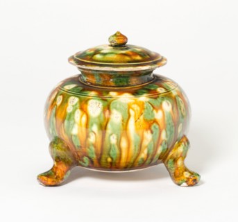 Covered Tripod Jar, Tang dynasty (618–907), first half of 8th century, China, Earthenware with