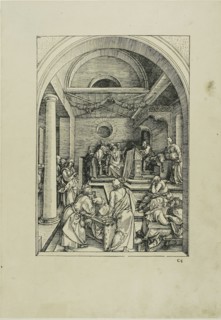 Christ Among the Doctors, from The Life of the Virgin, c. 1503, published 1511, Albrecht Dürer,