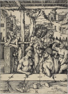 The Men’s Bath, 1496/97, Albrecht Dürer, German, 1471-1528, Germany, Woodcut in black on buff laid
