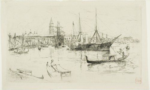 Laguna, Venice, 1880, Frank Duveneck, American, 1848-1919, United States, Etching on ivory laid