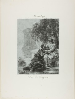 Duet of the Trojans, first plate, 1876, Henri Fantin-Latour, French, 1836-1904, France, Lithograph