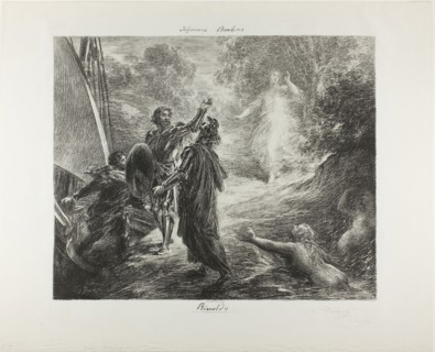 Rinaldo, 1878, Henri Fantin-Latour, French, 1836-1904, France, Lithograph in black on off-white