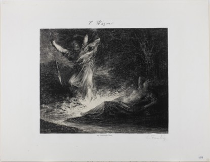 End of The Valkyrie, 1879, Henri Fantin-Latour, French, 1836-1904, France, Lithograph in black with