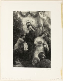 Apotheosis, c. 1888, Henri Fantin-Latour, French, 1836-1904, France, Lithograph in black with