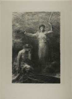 To Victor Hugo, 1889, Henri Fantin-Latour, French, 1836-1904, France, Lithograph in black on light