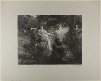 Pastoral, 1896, Henri Fantin-Latour, French, 1836-1904, France, Lithograph in black on light gray
