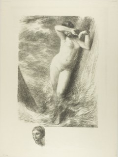 Andromeda, 1899, Henri Fantin-Latour, French, 1836-1904, France, Lithograph in black on ivory wove