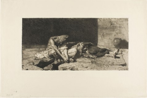Arab Watching the Body of His Friend, n.d., Mariano José María Bernardo Fortuny y Carbó, Spanish,