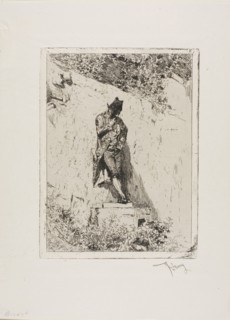Meditation, n.d., Mariano José María Bernardo Fortuny y Carbó, Spanish, 1838-1874, Spain, Etching