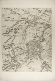Plate Two from La Siège de la Rochelle, 1631, Jacques Callot (French, 1592-1635), printed by